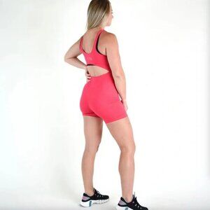 FLEO Open Back Bodysuit Neon Pink NWT Size M